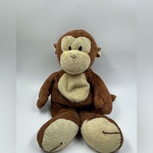 TY Pluffies Monkey Dangles Plush Doll Tylux Embroidered Sewn 2010 - 11"